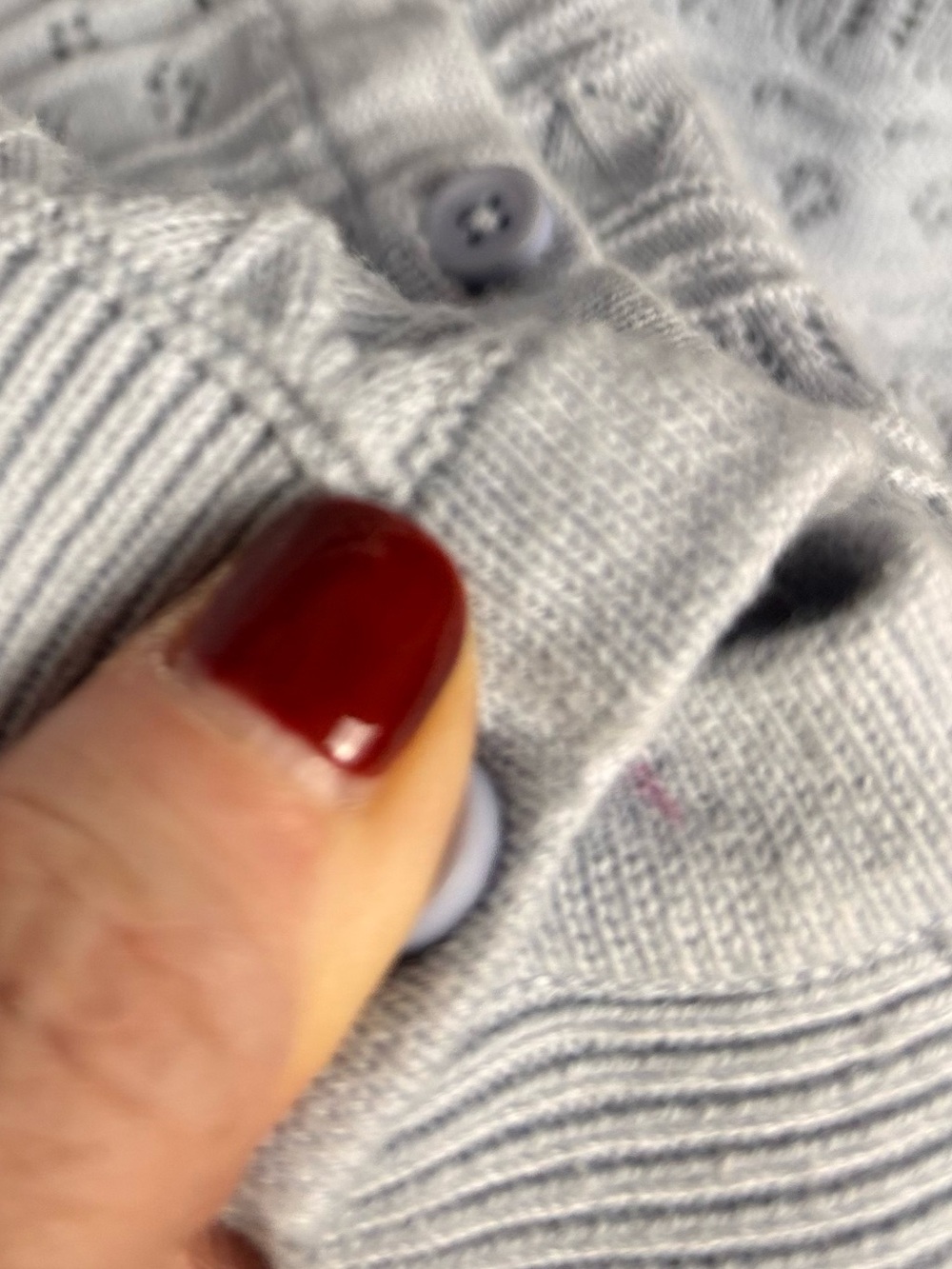 twik Pale Blue Lace-Pattern V-Neck Cardigan - Picture 7 of 8